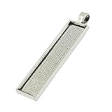 Rectangular cabochons Pendant Tray for DIY Making 5pcs