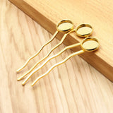 12mm Copper Cabochons Hair Clips Diy Making Accessories 5pcs