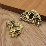 13x18mm Vintage Oval Cabochons Glass Blank Setting Brooch DIY Making 3pcs