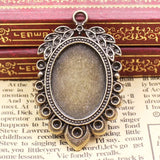 Bronze Cabochon Frame Settings for DIY Pendant Charm 10pcs K04508