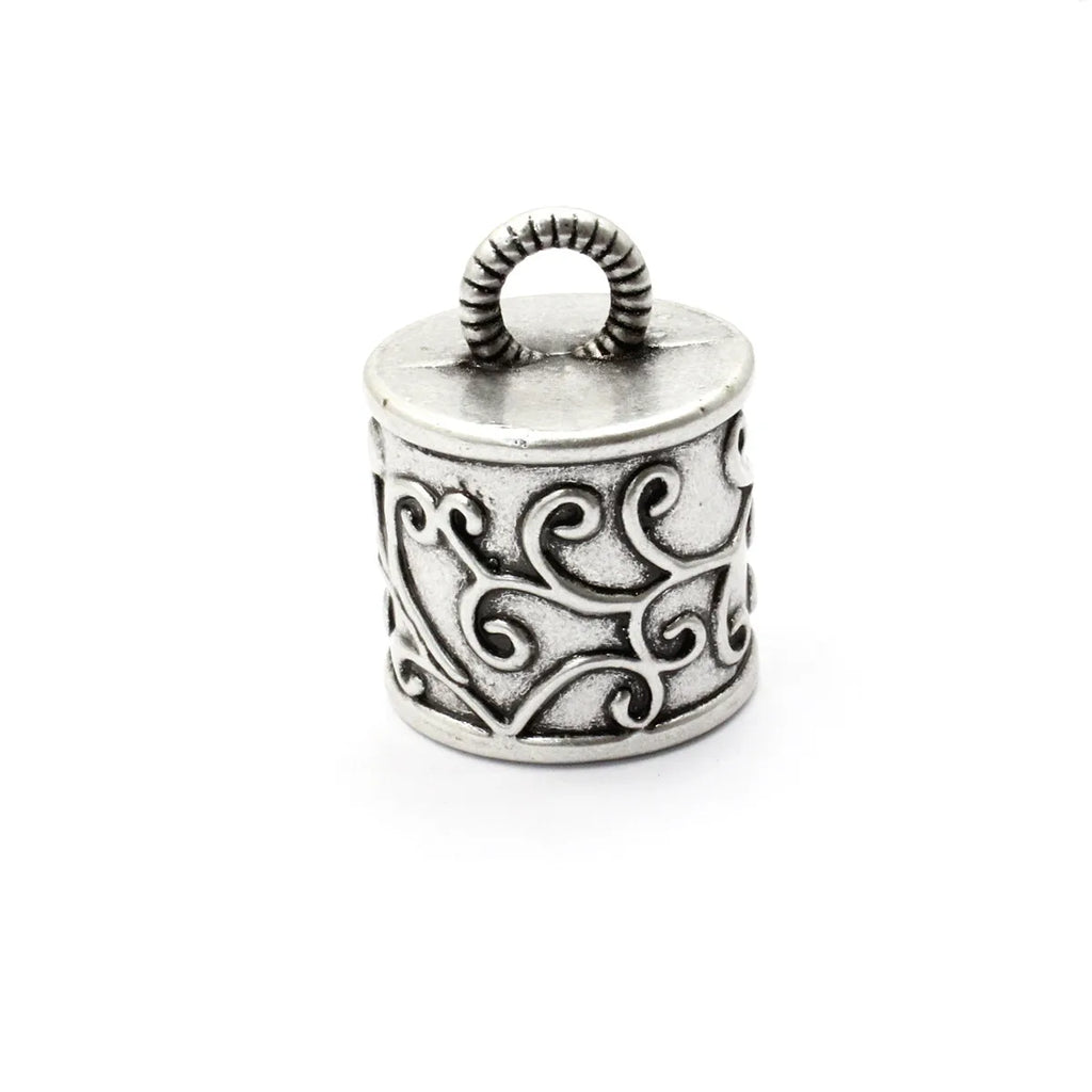 20mm Cord Crimp End Caps Buckle Tips for Necklace Bracelet Ropes 5pcs