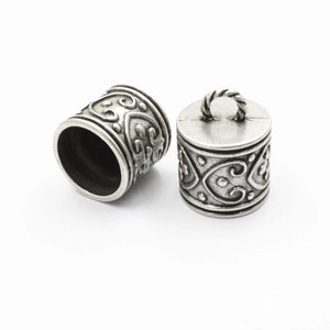 20mm Cord Crimp End Caps Buckle Tips for Necklace Bracelet Ropes 5pcs