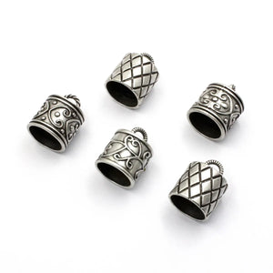 20mm Cord Crimp End Caps Buckle Tips for Necklace Bracelet Ropes 5pcs