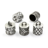 20mm Cord Crimp End Caps Buckle Tips for Necklace Bracelet Ropes 5pcs