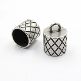 20mm Cord Crimp End Caps Buckle Tips for Necklace Bracelet Ropes 5pcs