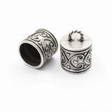 20mm Cord Crimp End Caps Buckle Tips for Necklace Bracelet Ropes 5pcs