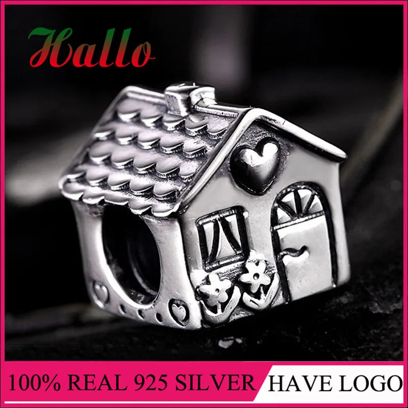 Family House DIY Beads 925 Sterling Silver Bracelet Charm