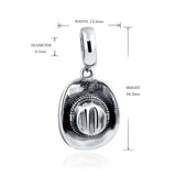 Europe Charm Bracelet Silver 925 Cowboy Hat Pendant Charms Beads