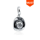 Europe Charm Bracelet Silver 925 Cowboy Hat Pendant Charms Beads