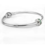Sterling Silver DIY Beads Teal Charms Clips 925 Silver Jewelry