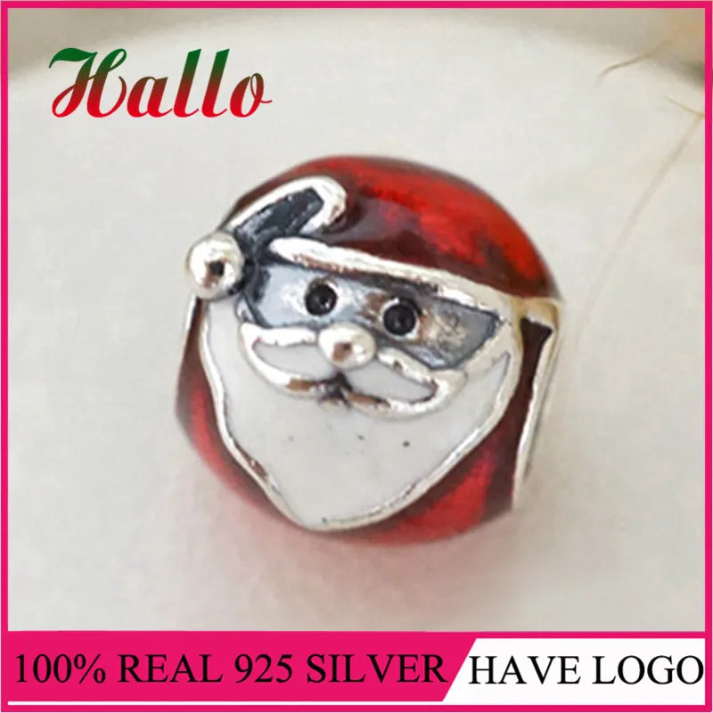 925 Silver Santa Claus Charm Christmas DIY Bracelet
