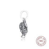 Europe Bracelet Charm 925 Sterling Silver Pave Dinosaur Dangle Crystal Charms