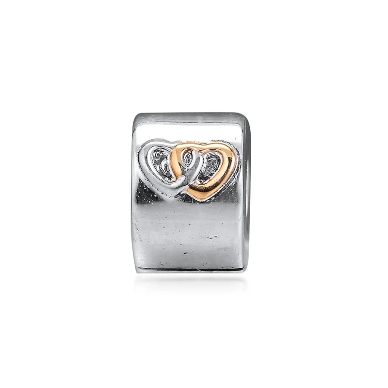 Europe Bracelets 14K Hearts Aglow Clip Charm 925 Sterling Silver Charms Beads