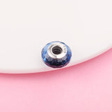925 Sterling Silver Glass Charm Beads for DIY Jewelry Making