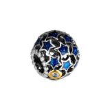 Night Sky Enamel Charm 925 Sterling Silver Beads for DIY Making Female Jewelry