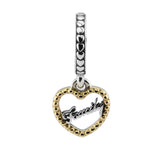 925 Sterling Silver Beads Loving Family Pendant Charm DIY Jewelry