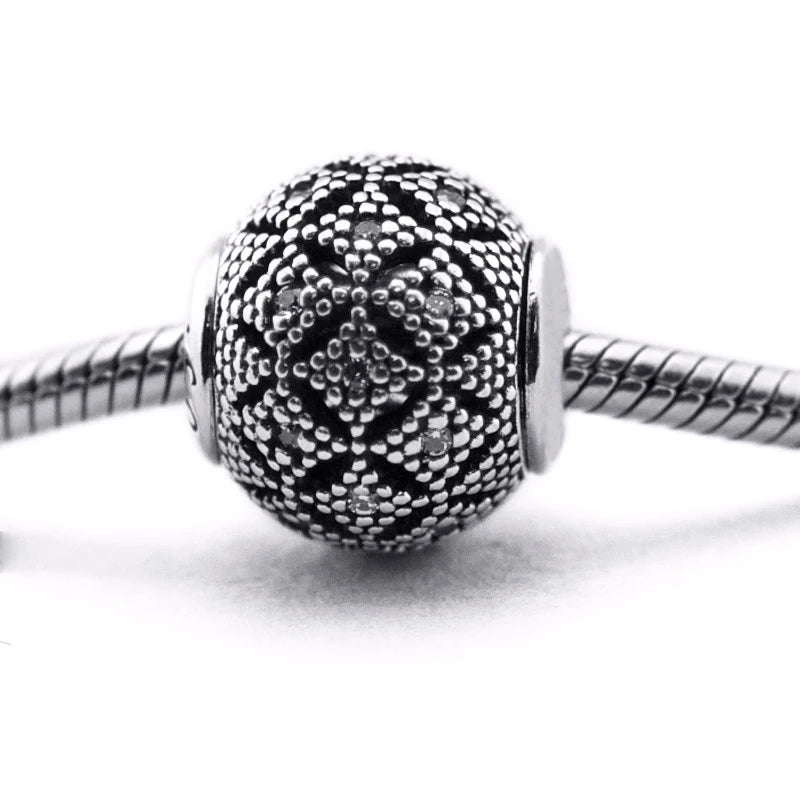 925 Sterling Silver Compassion Small Hole Charms Beads for Women Jewelry Making
