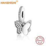 925 Silver Daisy Charm Bracelet with Clear Zircon Jewelry Berloque Summer