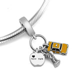 925 Silver New York Charm Bracelet Dangle Beads DIY Jewelry Gift