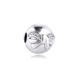 Dainty Bow Charm 925 Sterling Silver Beads DIY Jewelry