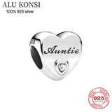 925 Silver Heart Charm Pan Bracelet for Women