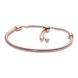 925 Silver Sparkling Heart-shaped Bracelet