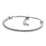 925 Silver Sparkling Heart-shaped Bracelet