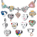 925 Silver Heart Bracelet with Color Zircon, Infinite Love Design