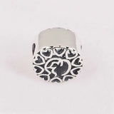 925 Sterling Silver Kiss In Heart Charm Bracelet Bead