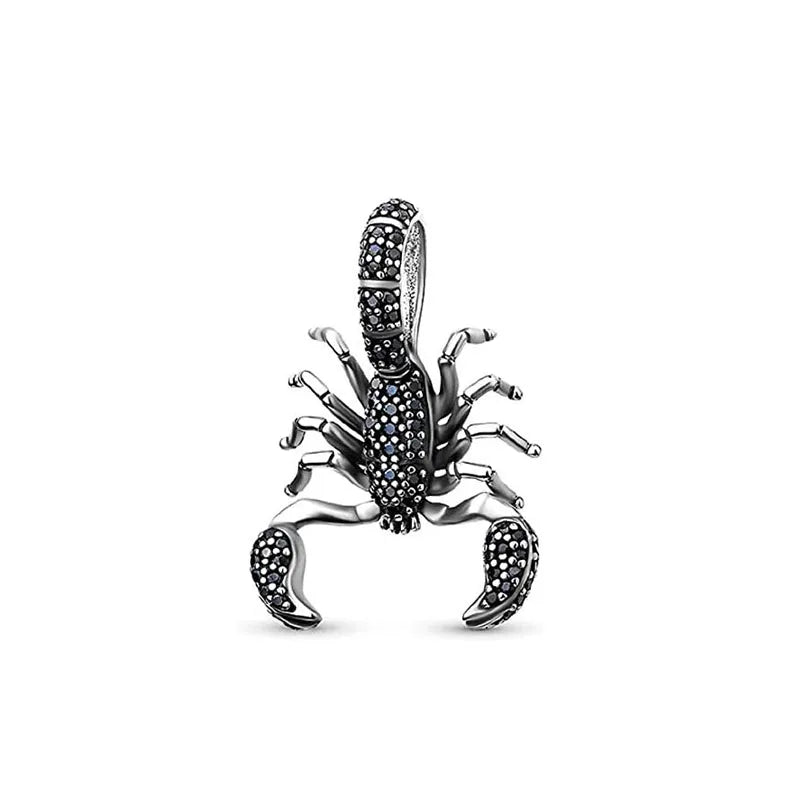 925 Silver Scorpion Dangle Charm Necklace Pendant
