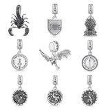 925 Silver Scorpion Dangle Charm Necklace Pendant