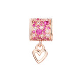 925 Sterling Silver Heart Charm Beads for Jewelry Making Kralen