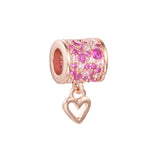 925 Sterling Silver Heart Charm Beads for Jewelry Making Kralen