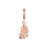 925 Silver Oak Leaf Dangle Charm Beads for Jewelry Making