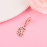 925 Silver Oak Leaf Dangle Charm Beads for Jewelry Making