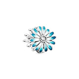 925 Silver Charms Purple Daisy Clips Beads Pendant Jewelry DIY