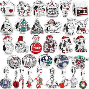 925 Silver Christmas Charm Bracelet DIY Kit