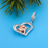 Mother & Heart Charms Beads 925 Sterling Silver for Jewelry Making