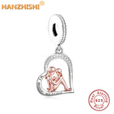 Mother & Heart Charms Beads 925 Sterling Silver for Jewelry Making