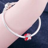 Christmas Series 925 Silver Red Shape Charms Beads
