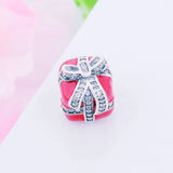 Christmas Series 925 Silver Red Shape Charms Beads