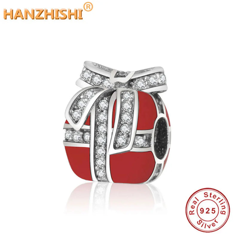 Christmas Series 925 Silver Red Shape Charms Beads