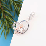 925 Sterling Silver Sisters Together Pendant Bead for Charm Bracelet