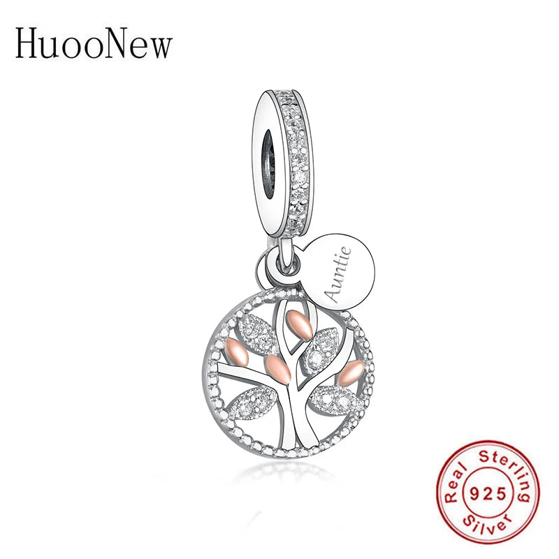 925 Sterling Silver Family Tree Bead for Women
