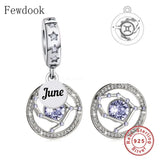 925 Silver Constellation Zodiac Birthstone Bead for Bracelet Making