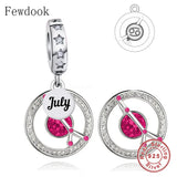 925 Silver Constellation Zodiac Birthstone Bead for Bracelet Making