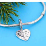 925 Silver Angel Wing Charm Bracelet Bead