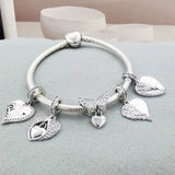 925 Silver Angel Wings Charm Bracelet Bead DIY
