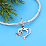 925 Silver Dragonfly She Believed She Could Fly Bracelet Charm Bead