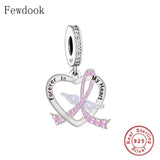 925 Silver Forever In My Heart Angel Wings Suicide Awareness Bead